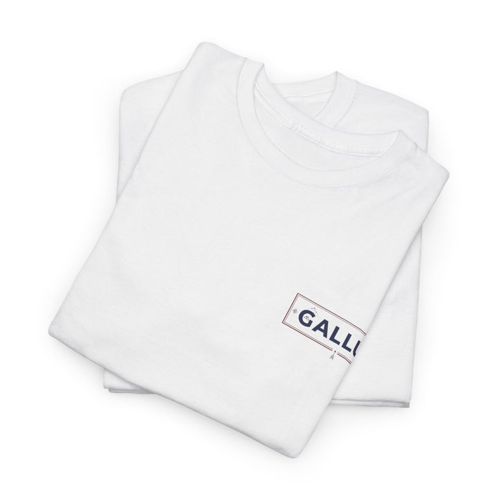 Gallus Logo Tee — Minimal Chest Patch White T-Shirt