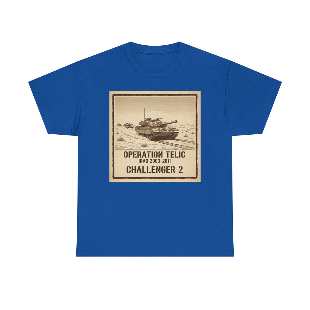 Challenger 2 Op Telic T-Shirt — Iraq 2003 Armoured Heritage Graphic