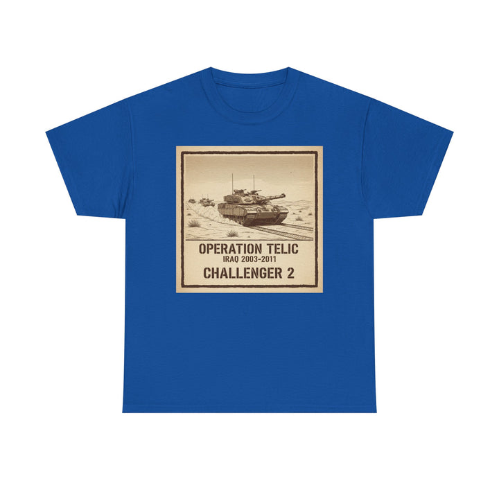 Challenger 2 Op Telic T-Shirt — Iraq 2003 Armoured Heritage Graphic