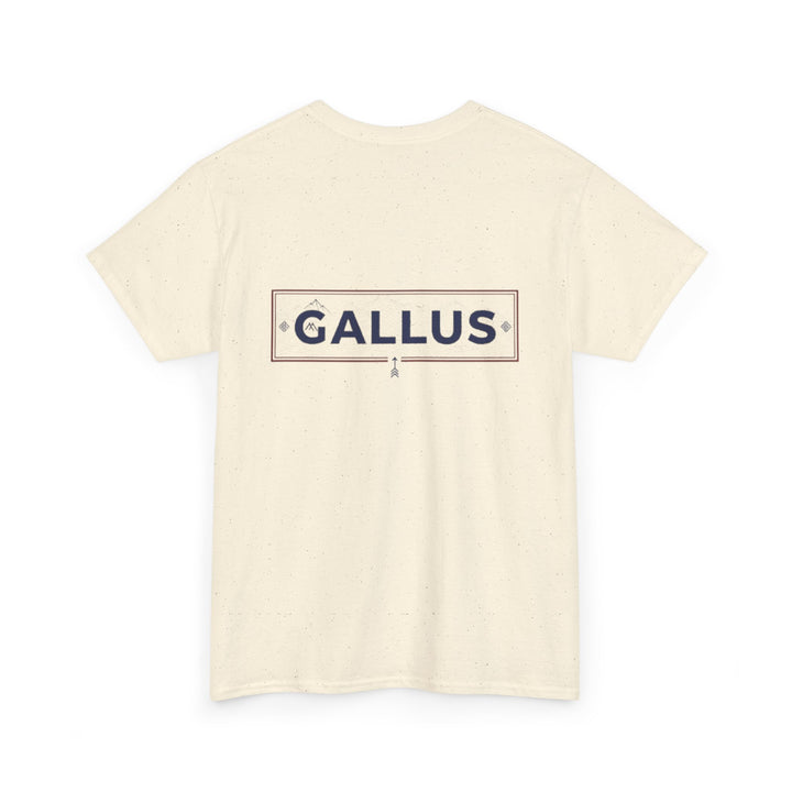 Gallus Logo T-Shirt — Minimal Retro Chest &amp; Back Graphic Tee