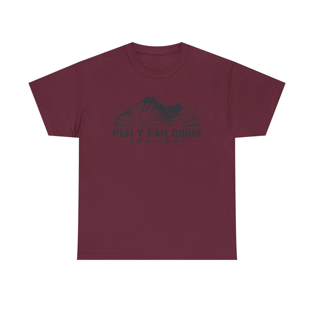 Pen y Fan 886m Graphic Tee | Vintage Elevation &amp; Coordinates