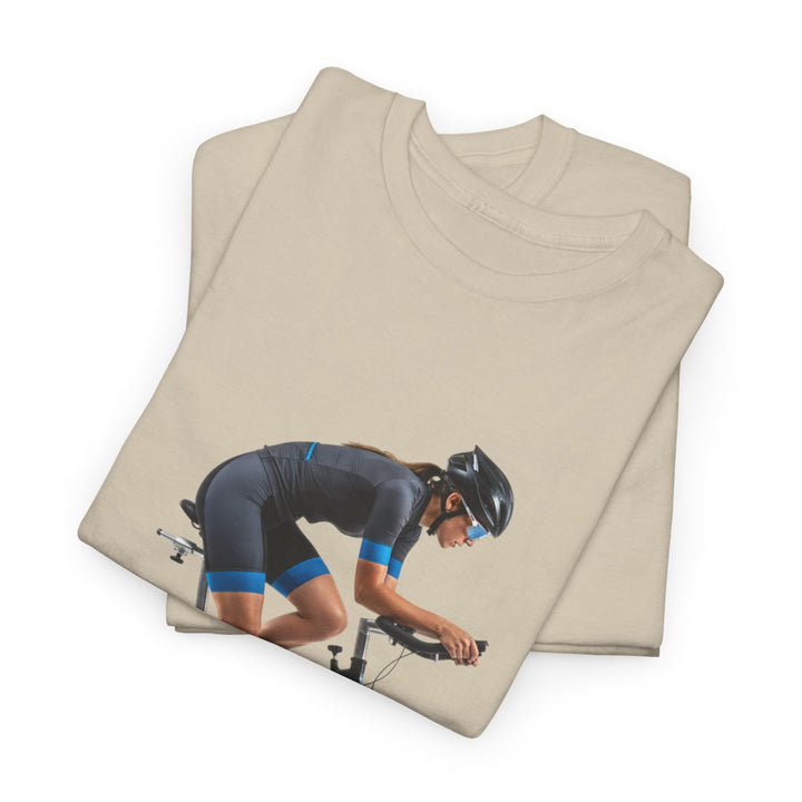 Spin Indoor Trainer T‑Shirt – lightweight, breathable cotton designed for indoor cycling. Comfortable, durable, and perfect for spin workouts and training.