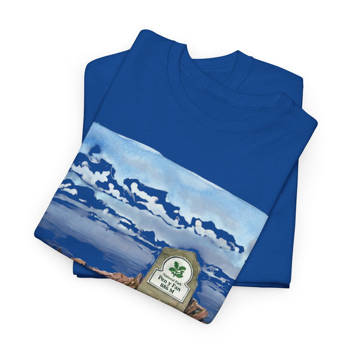 Pen y Fan Landscape T‑Shirt — Wales Mountain Hiking Souvenir Tee