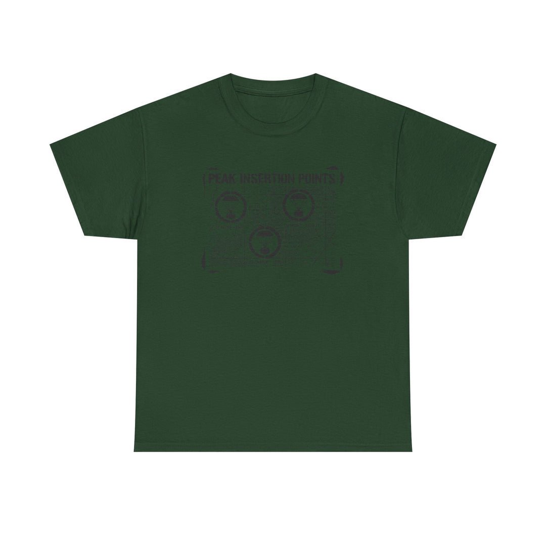 Retro Mountain Schematic Graphic T-Shirt — Technical Diagram Hiking Tee