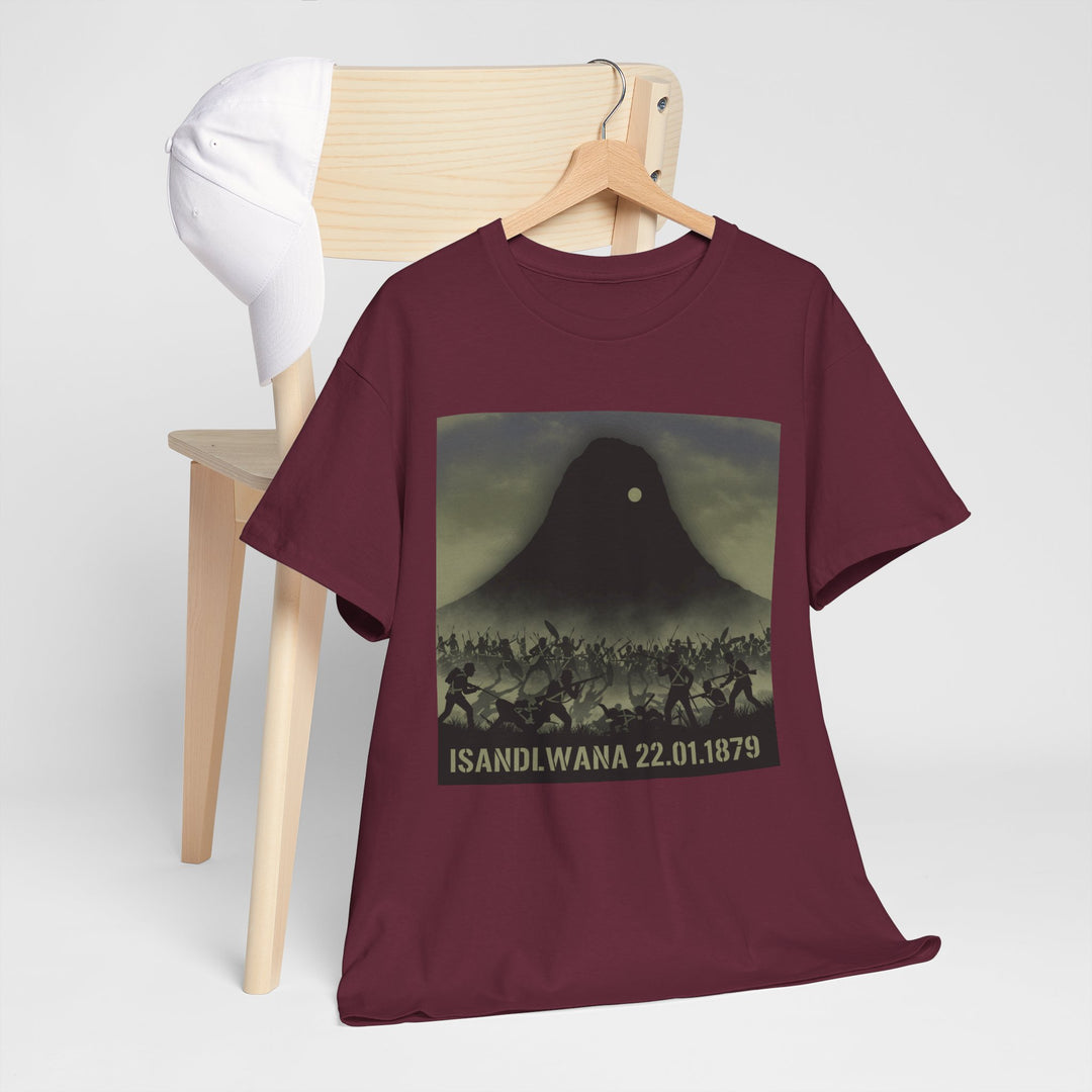 Isandlwana 22.01.1879 T-Shirt honouring the historic battle. A bold tribute tee inspired by Anglo-Zulu War heritage.