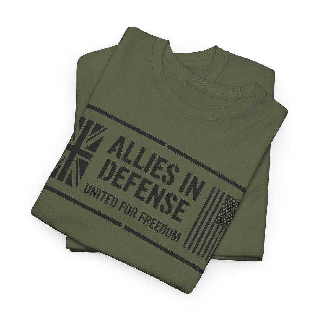 UK &amp; US Allies Defence Veteran Tee — Flags on Sleeves