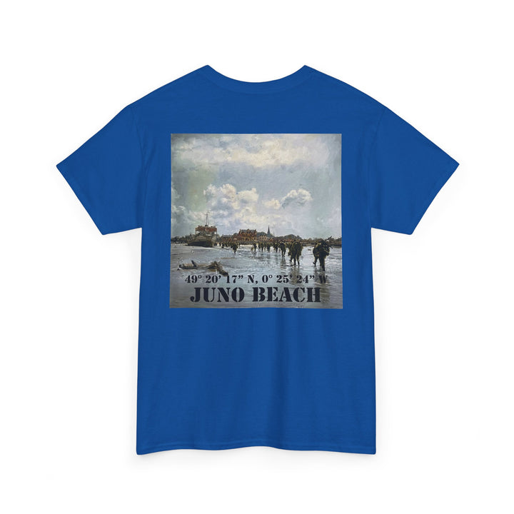 Juno Beach WWII Coordinates T-Shirt — D-Day Memorial Tee