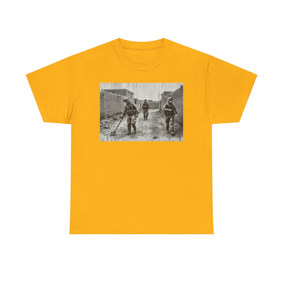 Helmand Vallon Patrol T-Shirt - Vintage Military Graphic Tee - Black &amp; White