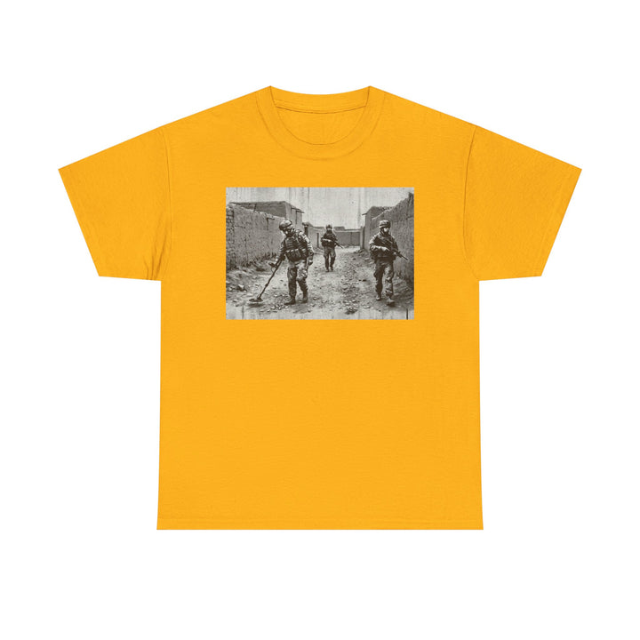 Helmand Vallon Patrol T-Shirt - Vintage Military Graphic Tee - Black &amp; White
