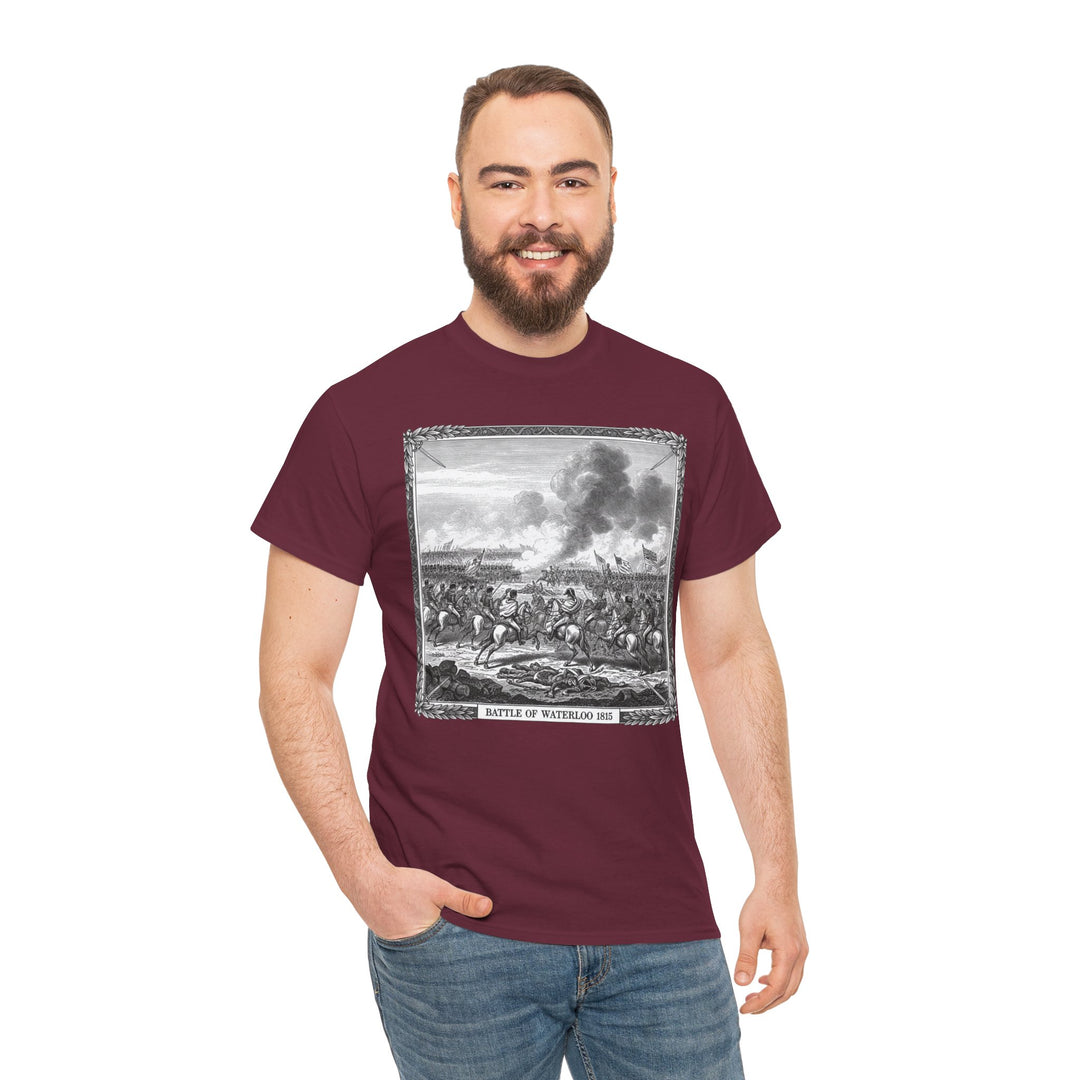 Battle of Waterloo Graphic Tee — Vintage Historical Print T-Shirt