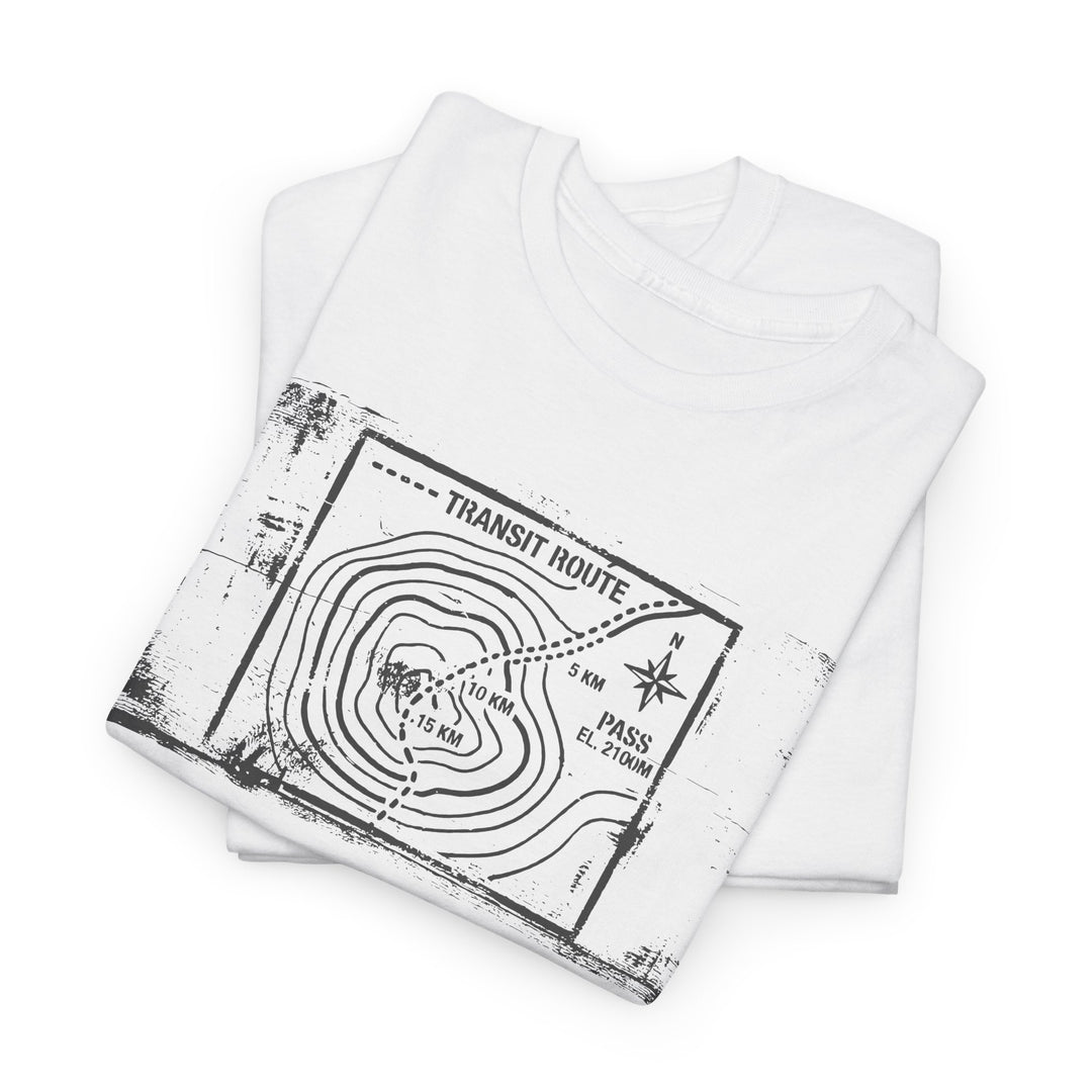 Retro Transit Route Adventure T-Shirt — Vintage Travel Map Graphic Tee