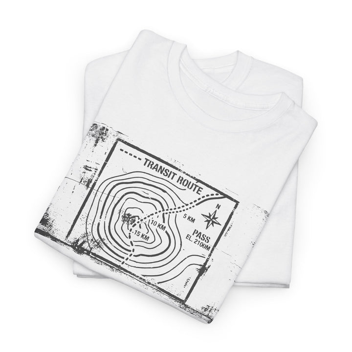 Retro Transit Route Adventure T-Shirt — Vintage Travel Map Graphic Tee