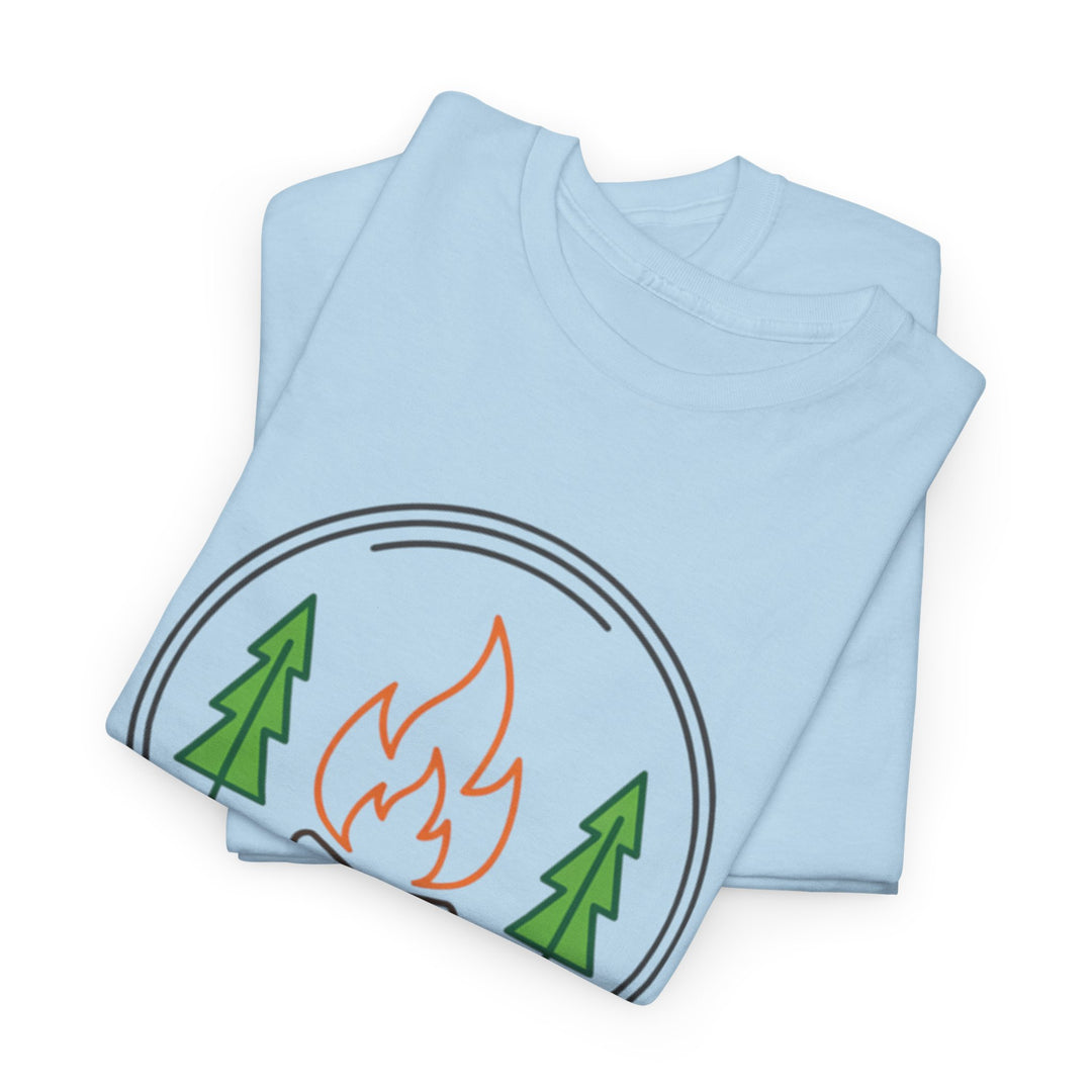 Funny Camping Therapy T-Shirt — Retro Campfire Graphic Adventure Tee