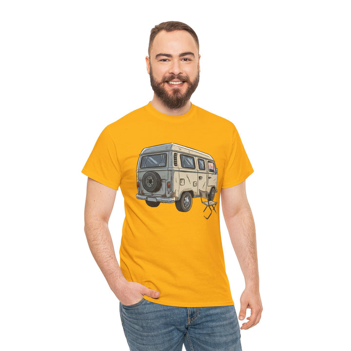 Retro Van Life Graphic T-Shirt - Classic Camper Van Adventure Tee