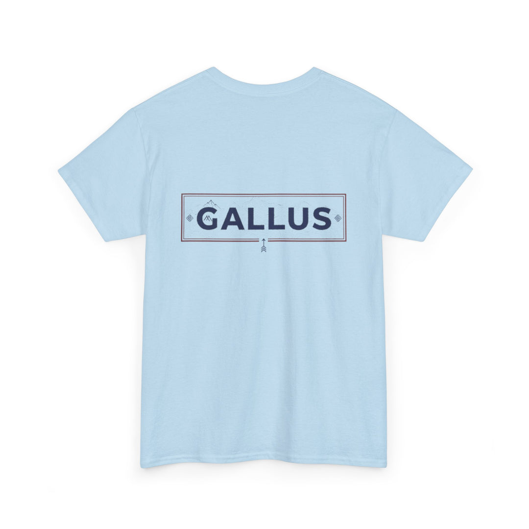 Gallus Logo T-Shirt — Minimal Retro Chest &amp; Back Graphic Tee