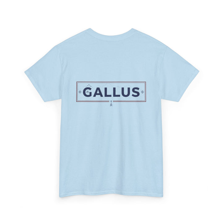 Gallus Logo T-Shirt — Minimal Retro Chest &amp; Back Graphic Tee