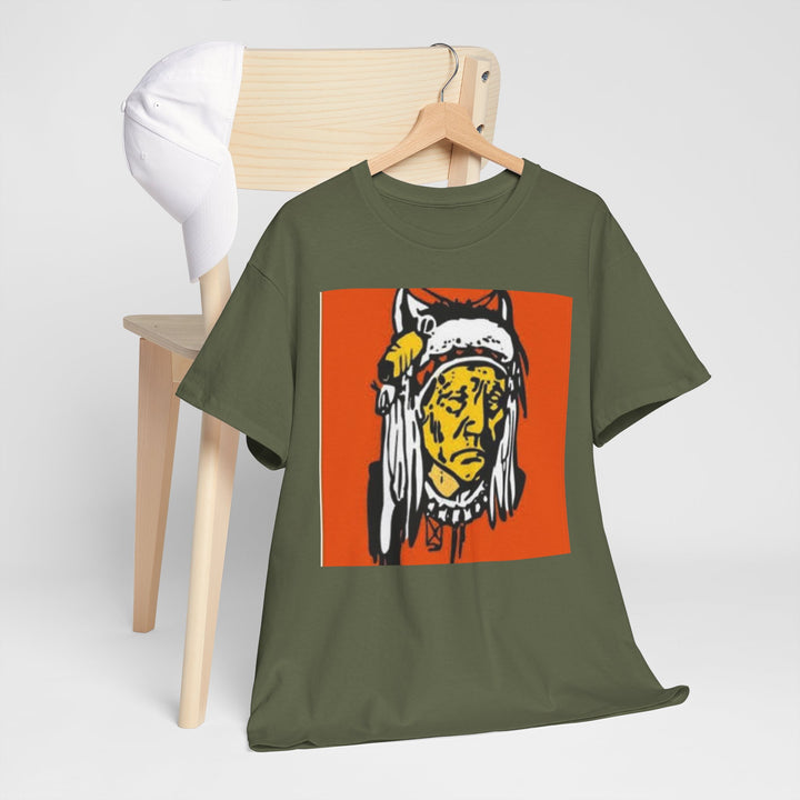 BATUS Native Chief Graphic Tee – Retro Tribal Illustration Shirt