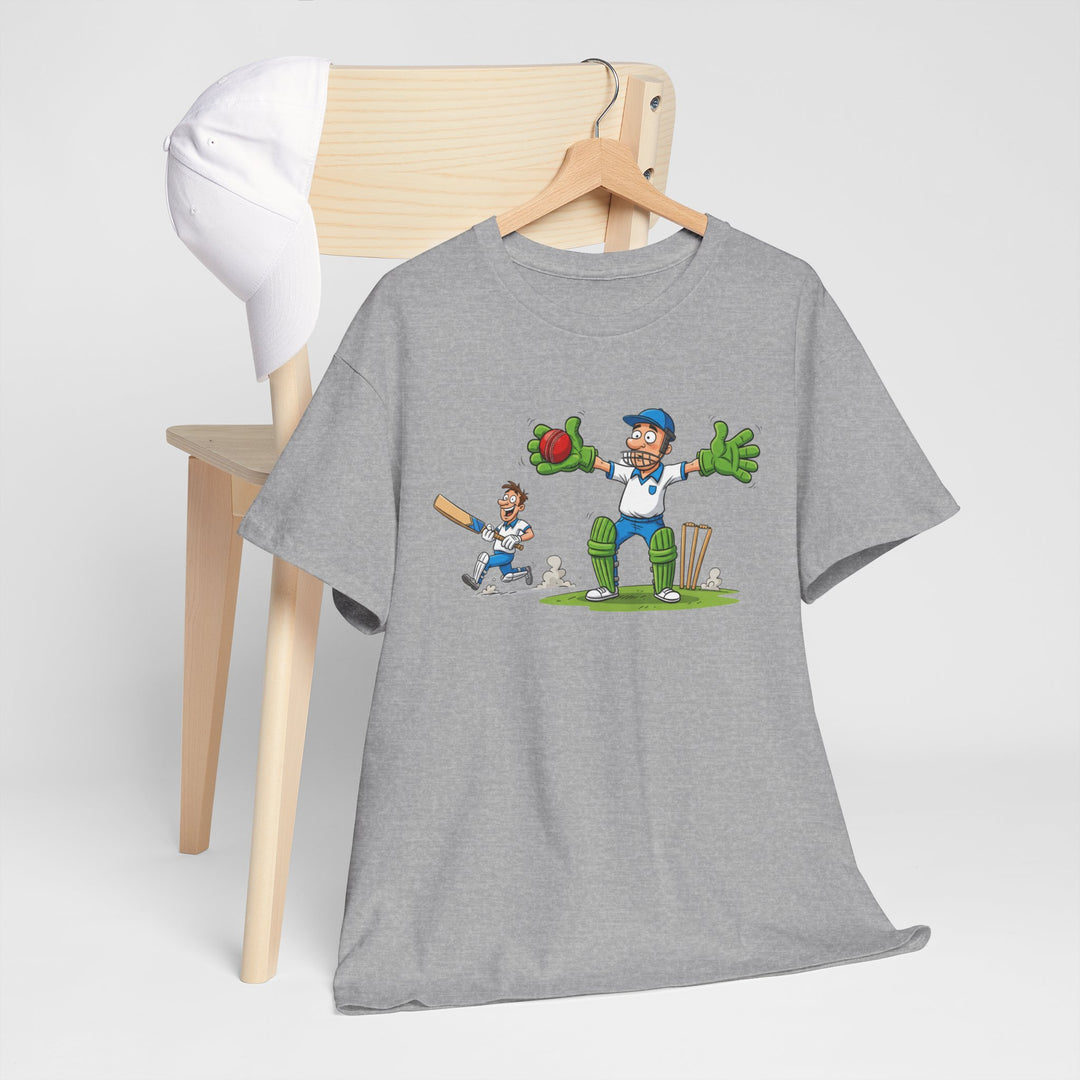 Cricket Catch Graphic Cartoon T-Shirt