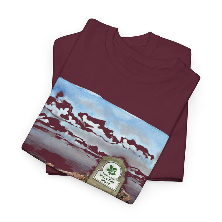 Pen y Fan Landscape T‑Shirt — Wales Mountain Hiking Souvenir Tee