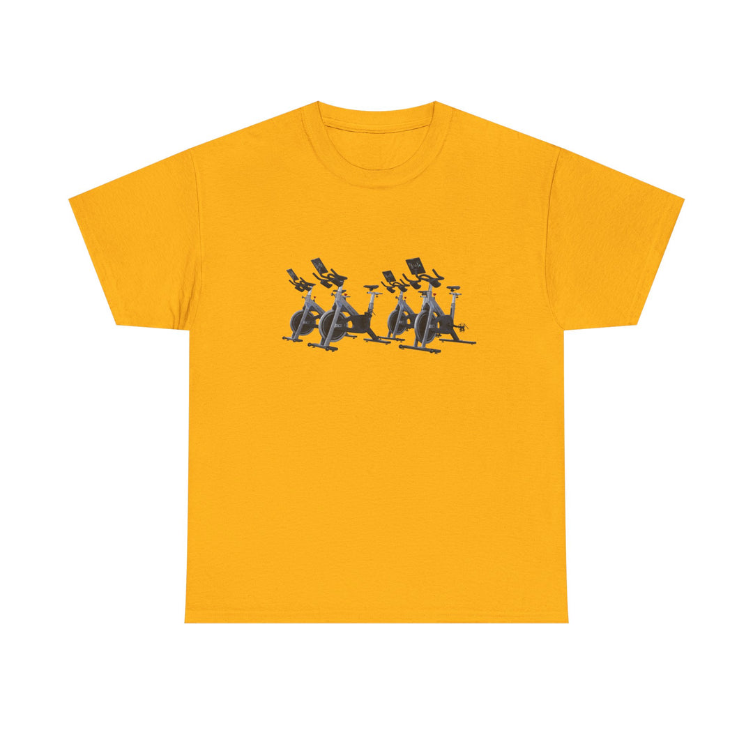 Spin Bikes Tee – soft, breathable cotton designed for indoor cycling and spin classes. Comfortable, durable, and perfect for active lifestyles.