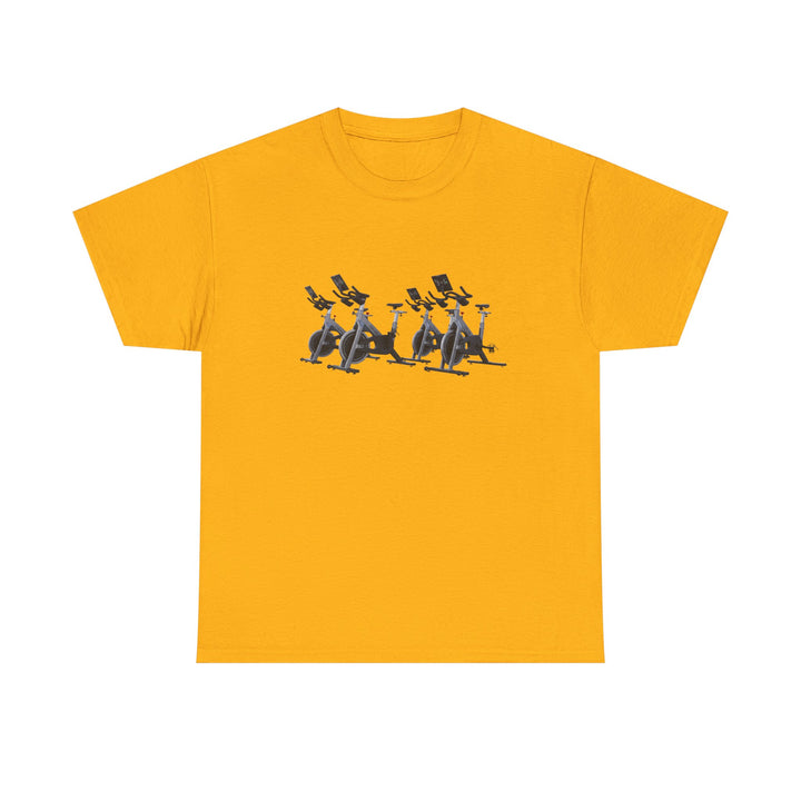 Spin Bikes Tee – soft, breathable cotton designed for indoor cycling and spin classes. Comfortable, durable, and perfect for active lifestyles.