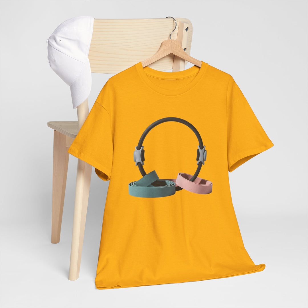 Pilates Band Workout Shirt – soft, breathable fabric designed for resistance band exercises. Comfortable, flexible, and perfect for Pilates sessions or workouts.