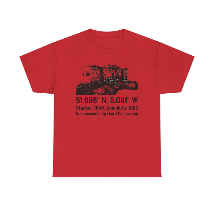 Stack Rock Fort T‑Shirt — Coastal Landmark Graphic Tee