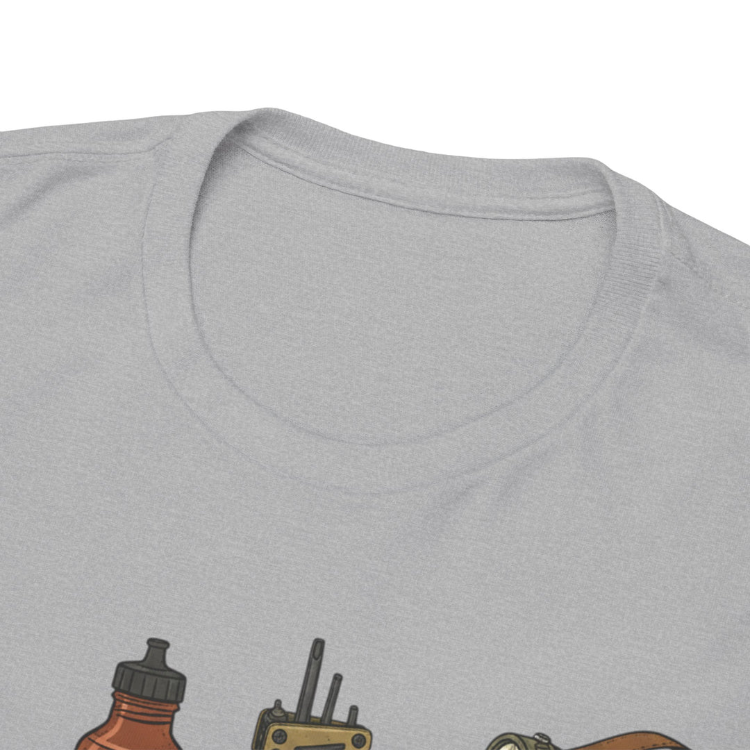 MTB Gear Layout T-Shirt — Mountain Bike Essentials Tee