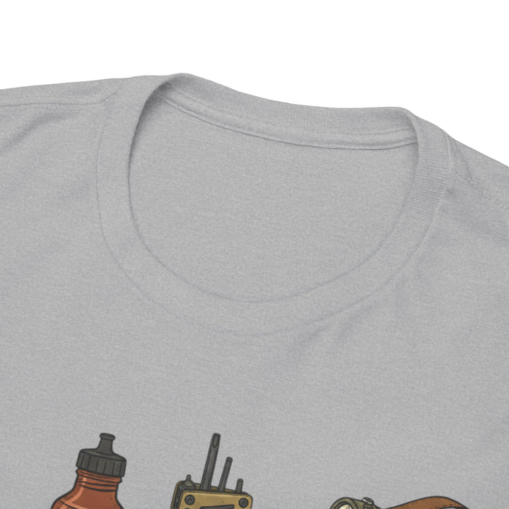MTB Gear Layout T-Shirt — Mountain Bike Essentials Tee