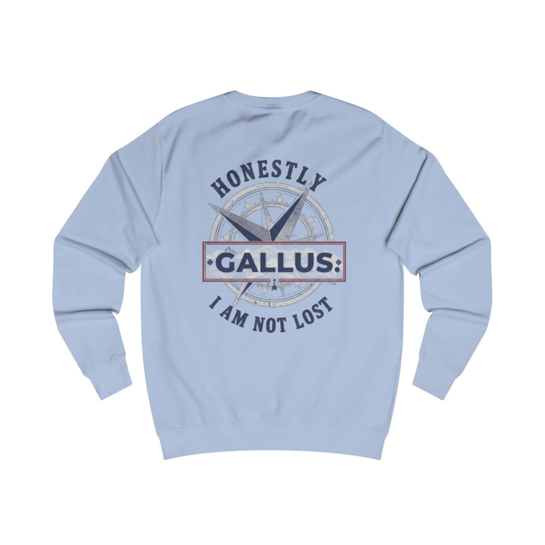 Honestly I Am Not Lost Crewneck Sweatshirt — Gallus Compass Graphic