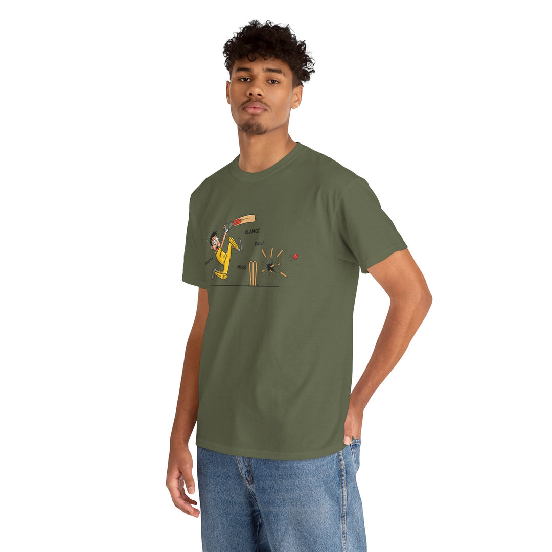 Cricket Batter Cartoon Tee | Cricket T-Shirt