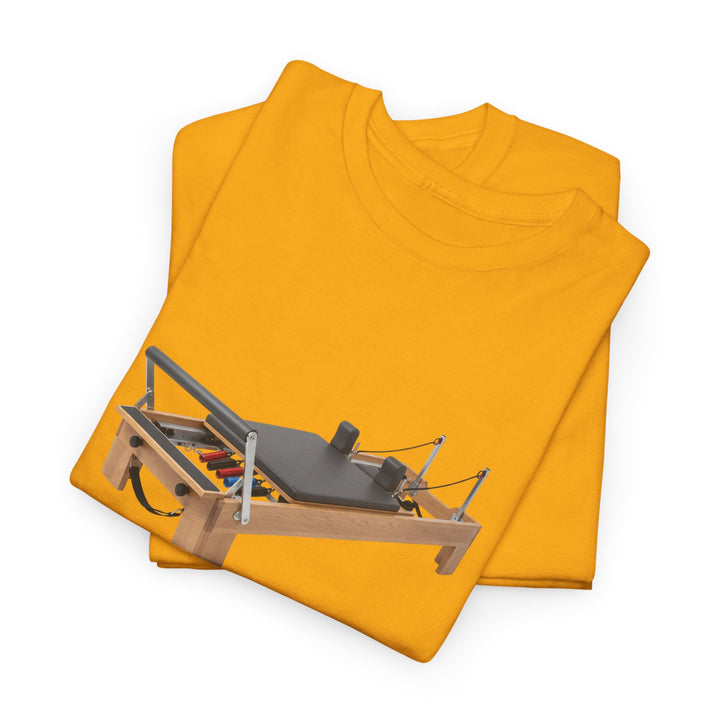 Pilates Reformer Tee – soft, breathable cotton designed for Pilates sessions. Comfortable, flexible, and perfect for reformer workouts or casual wear.