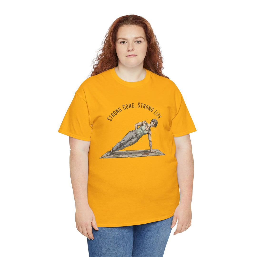 Pilates Fitness Plank Tee – soft, breathable cotton designed for Pilates and core workouts. Comfortable, flexible, and perfect for studio or home sessions.