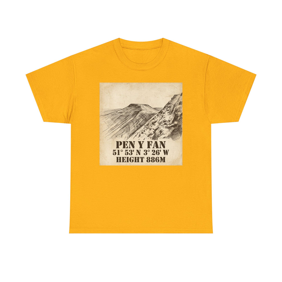 Pen y Fan T-Shirt - Brecon Beacons Vintage Coordinates &amp; Elevation