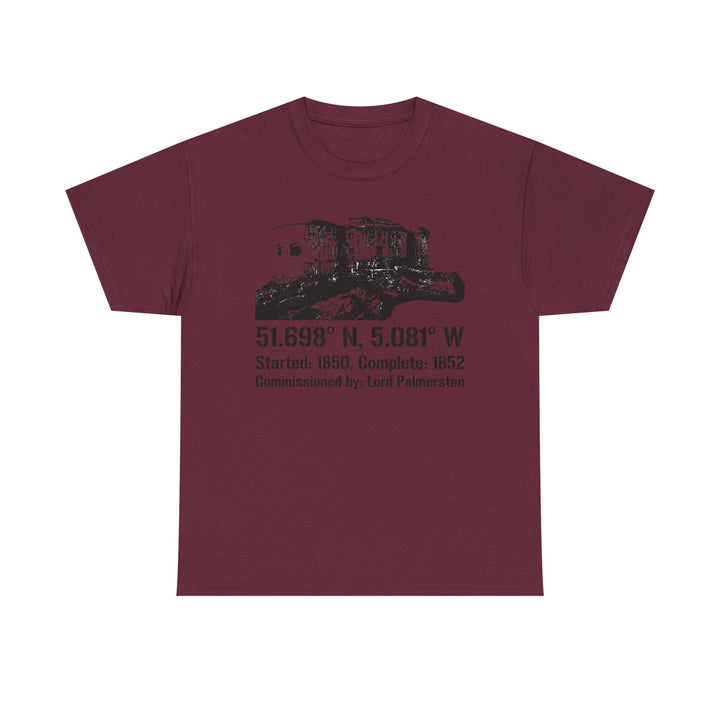 Stack Rock Fort T‑Shirt — Coastal Landmark Graphic Tee