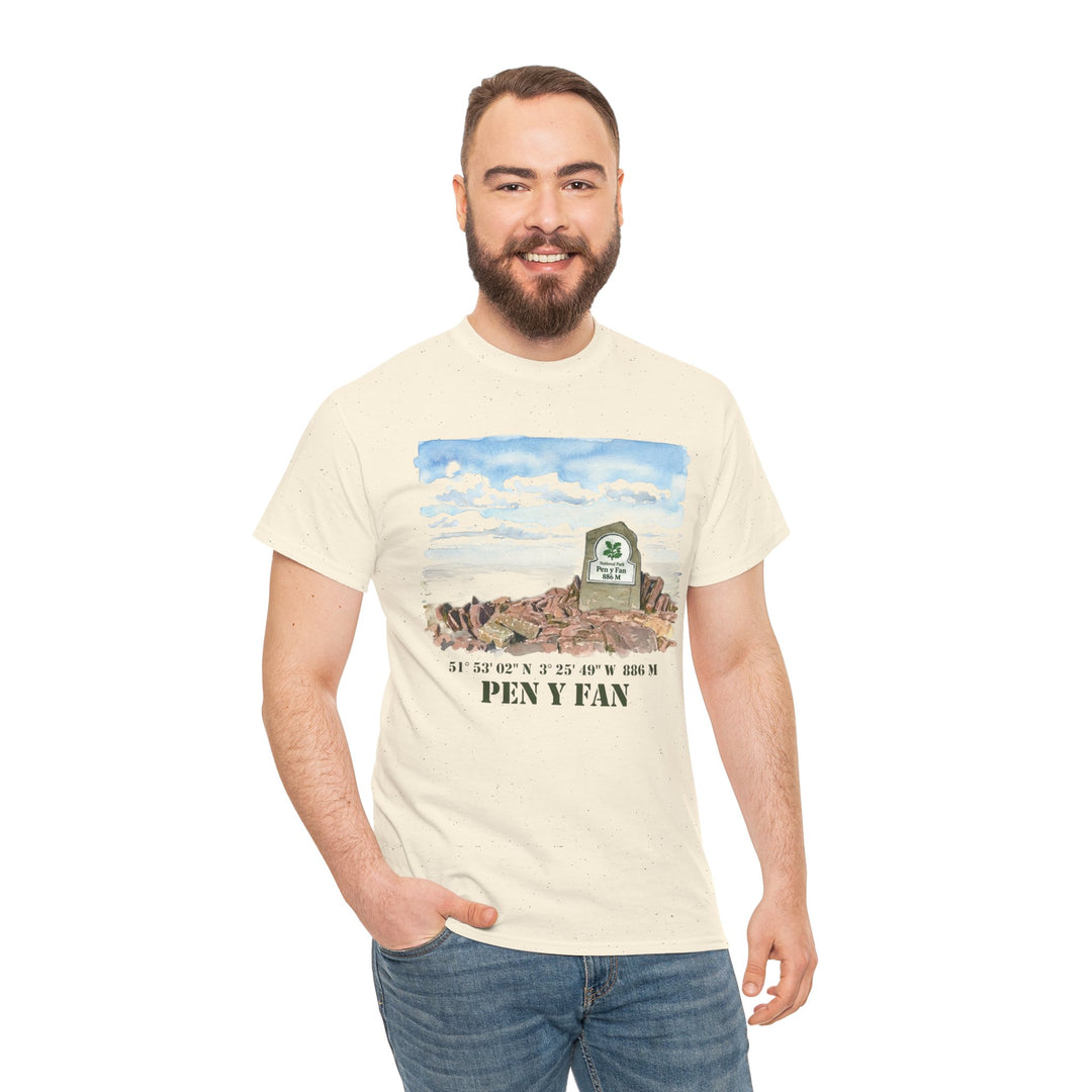 Pen y Fan Landscape T‑Shirt — Wales Mountain Hiking Souvenir Tee
