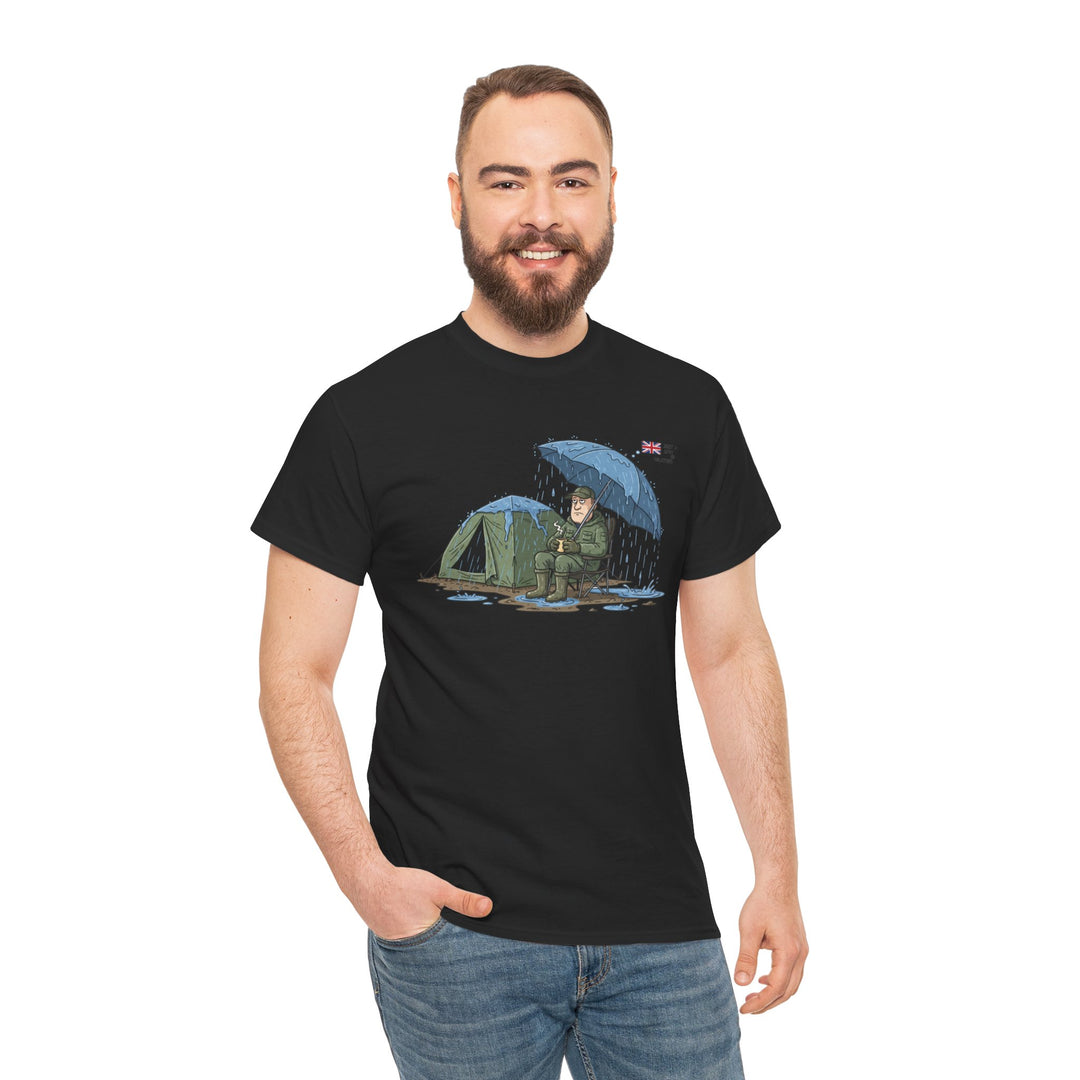 Retro Mountain Camper Graphic T-Shirt — Vintage Van Life Adventure Tee