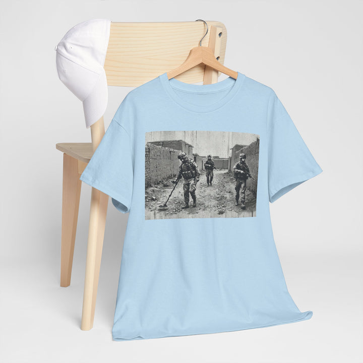 Helmand Vallon Patrol T-Shirt - Vintage Military Graphic Tee - Black &amp; White