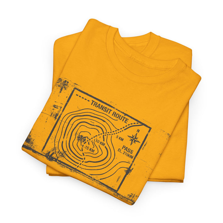 Retro Transit Route Adventure T-Shirt — Vintage Travel Map Graphic Tee