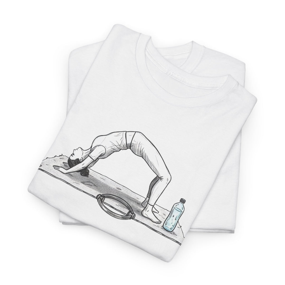 Pilates T‑Shirt – soft, breathable cotton designed for Pilates workouts. Comfortable, flexible, and perfect for reformer classes or everyday activewear.