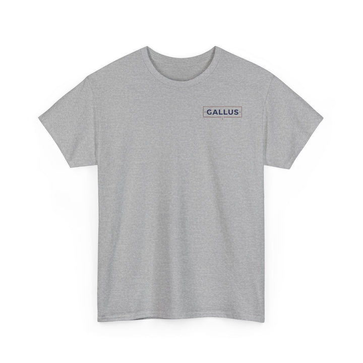 Gallus Logo T-Shirt — Minimal Retro Chest &amp; Back Graphic Tee