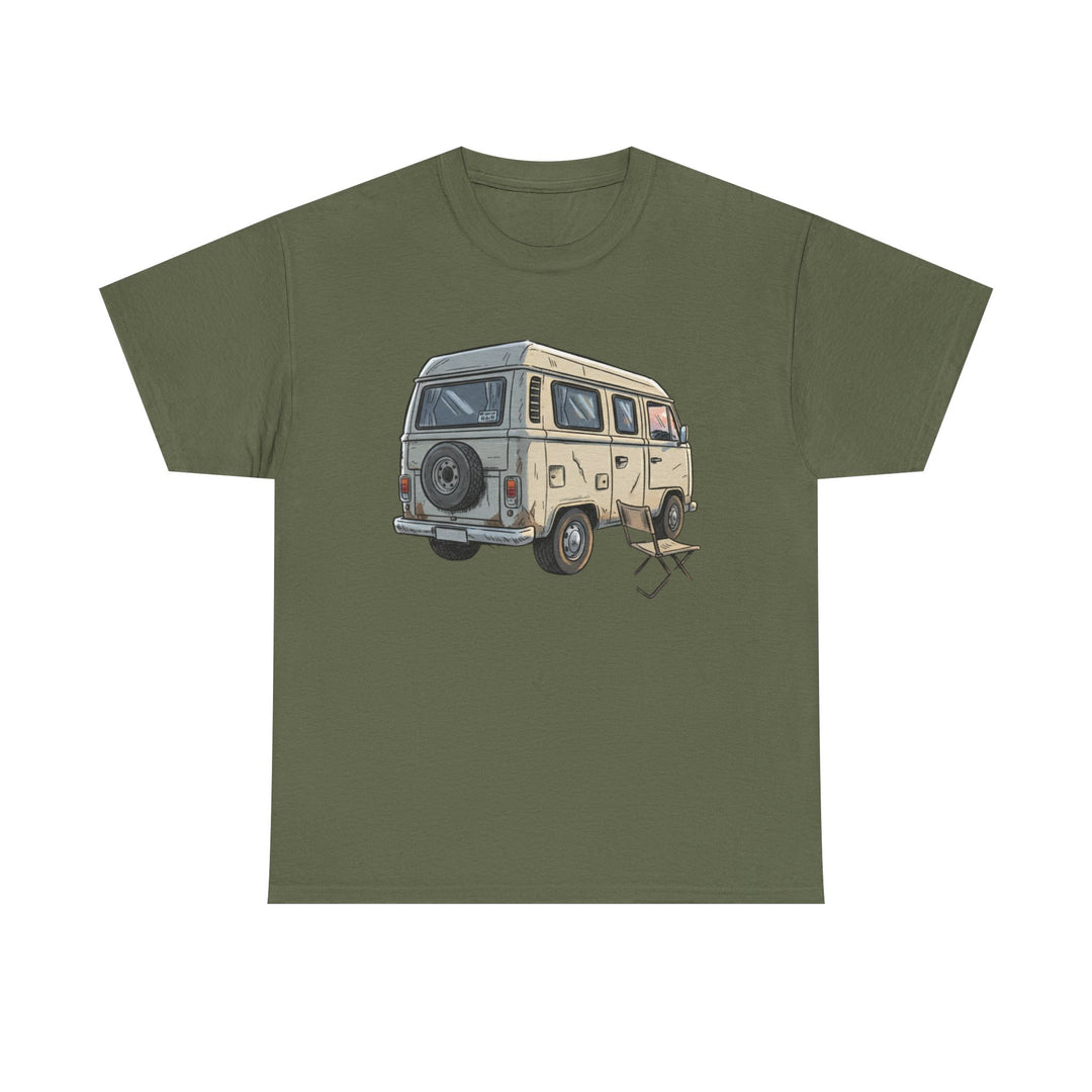 Retro Van Life Graphic T-Shirt - Classic Camper Van Adventure Tee