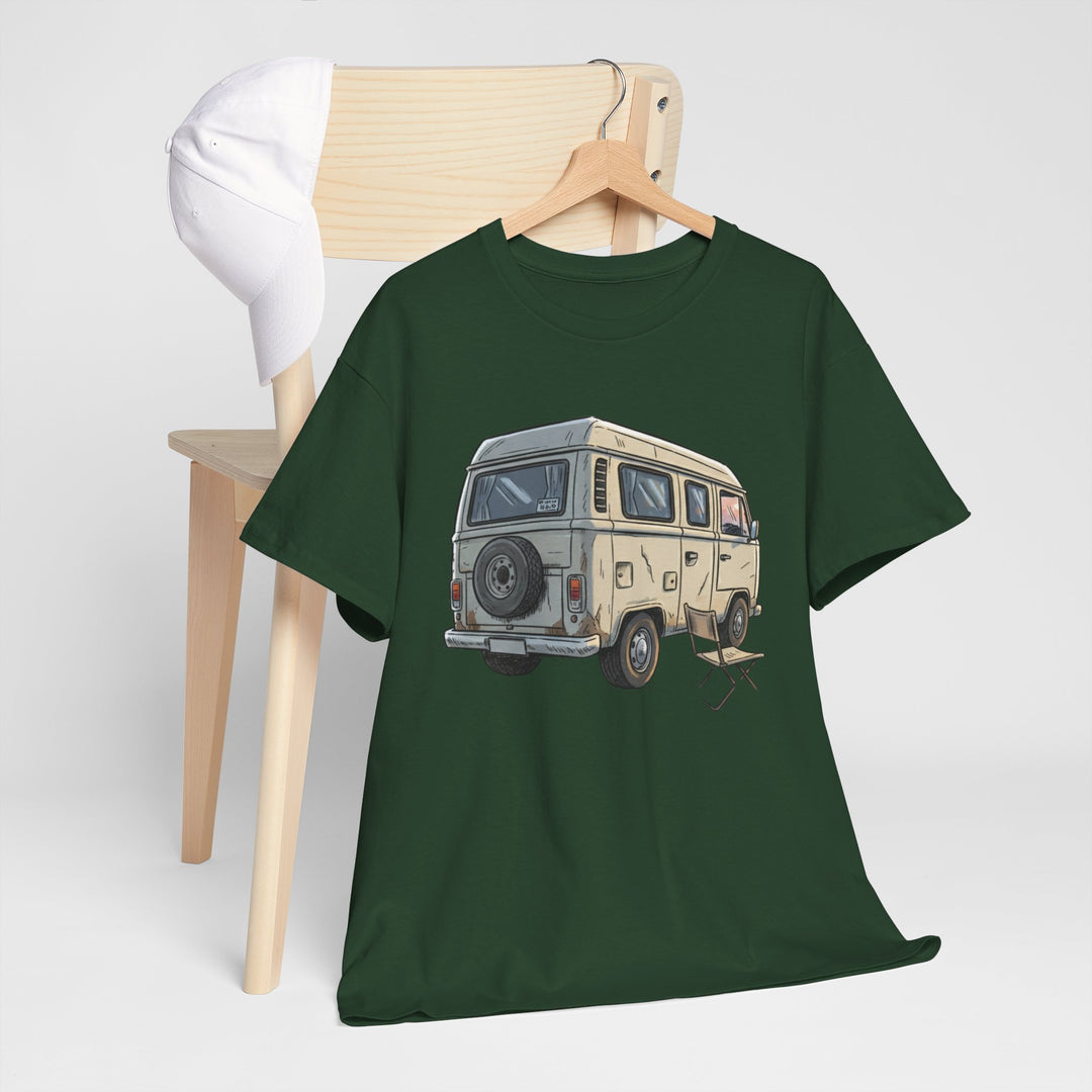 Retro Van Life Graphic T-Shirt - Classic Camper Van Adventure Tee