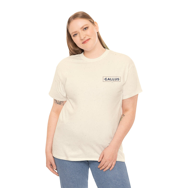 Gallus Logo Tee — Minimal Chest Patch White T-Shirt