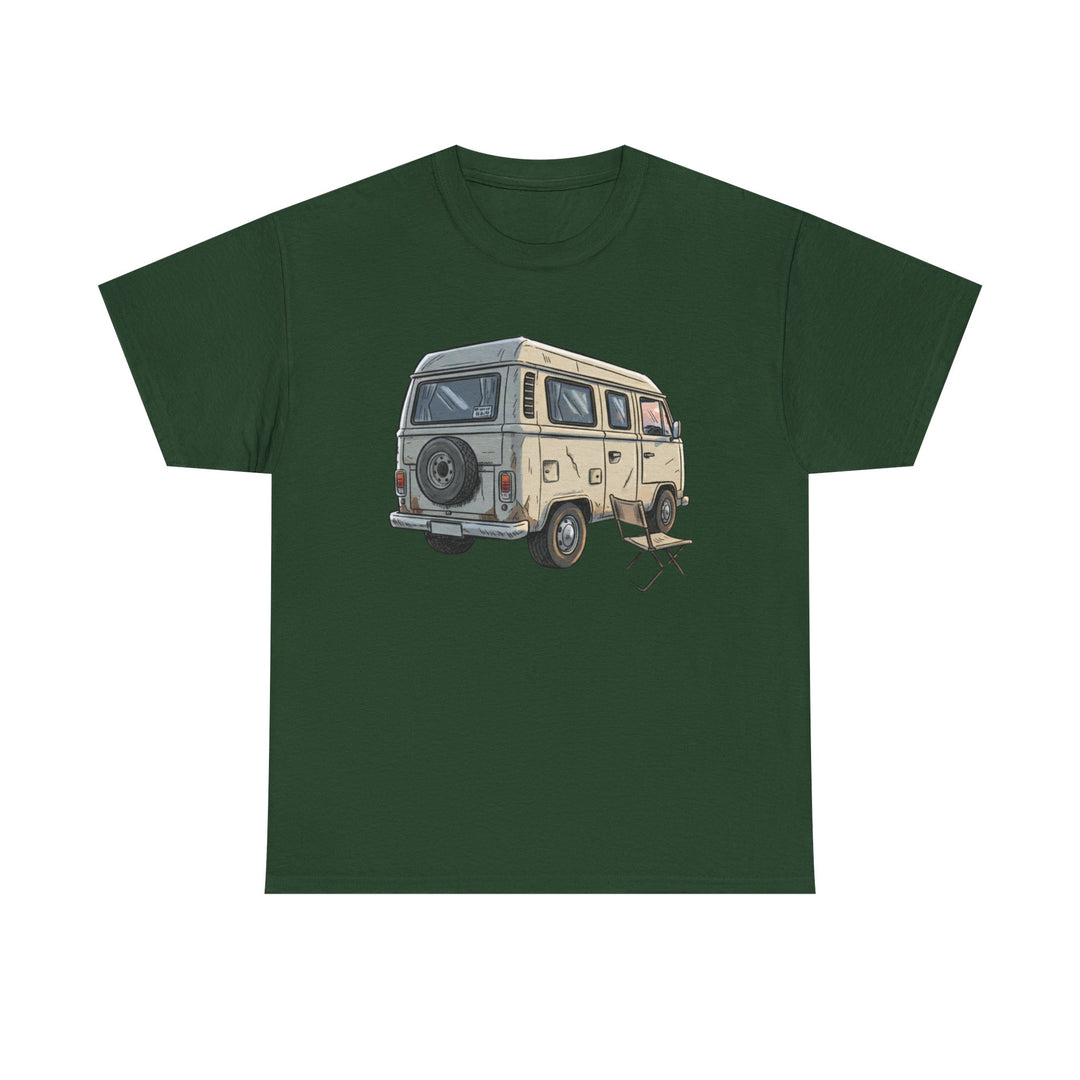 Retro Van Life Graphic T-Shirt - Classic Camper Van Adventure Tee
