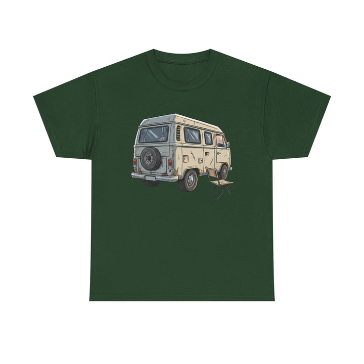 Retro Van Life Graphic T-Shirt - Classic Camper Van Adventure Tee