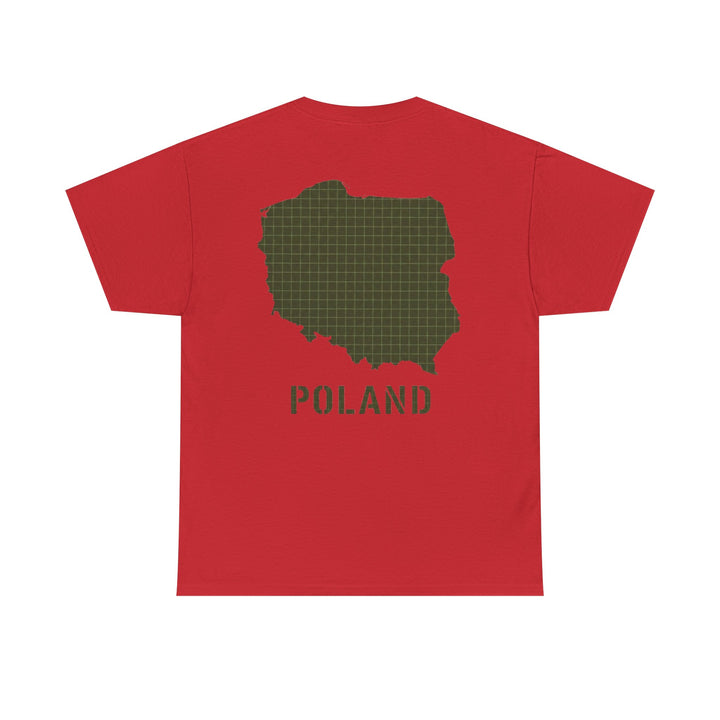 Poland Map Tee — Military Grid Map Graphic T-Shirt