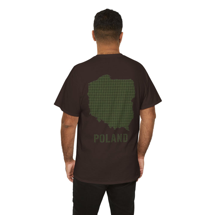 Poland Map Tee — Military Grid Map Graphic T-Shirt