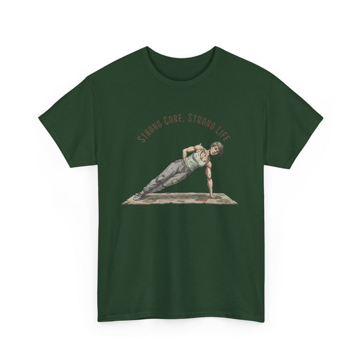Pilates Fitness Plank Tee – soft, breathable cotton designed for Pilates and core workouts. Comfortable, flexible, and perfect for studio or home sessions.