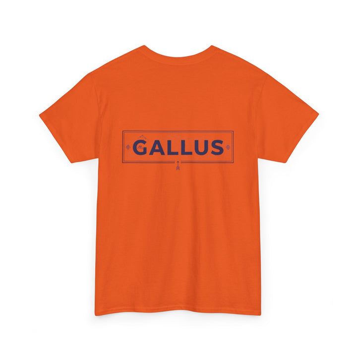 Gallus Logo T-Shirt — Minimal Retro Chest &amp; Back Graphic Tee